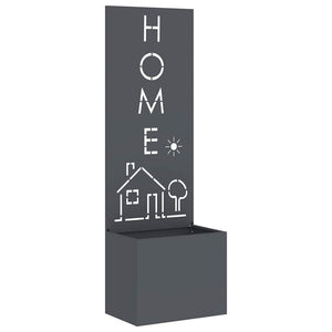 vidaXL Vaso da Giardino con Pannello Decorativo Antracite 50 x 140 cm