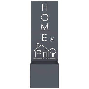 vidaXL Vaso da Giardino con Pannello Decorativo Antracite 50 x 140 cm