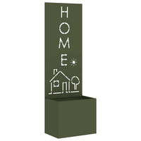 vidaXL Vaso da Giardino con Pannello Decorativo Oliver verde