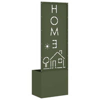 Vaso da Giardino con Pannello Decorativo Oliver verde 876493