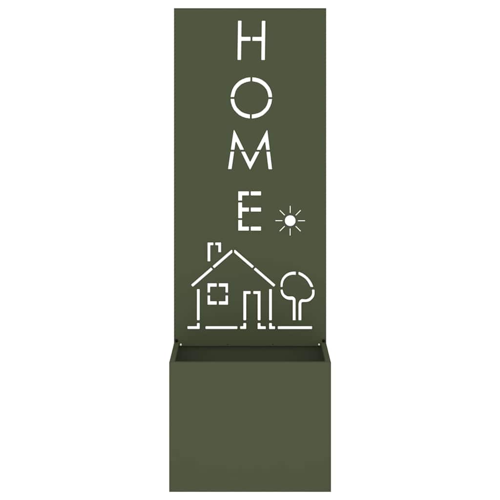 Vaso da Giardino con Pannello Decorativo Oliver verde 876493