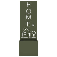 Vaso da Giardino con Pannello Decorativo Oliver verde 876493