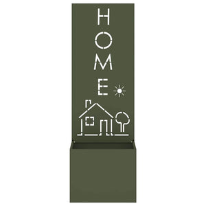 Vaso da Giardino con Pannello Decorativo Oliver verde 876493