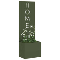 vidaXL Vaso da Giardino con Pannello Decorativo Oliver verde