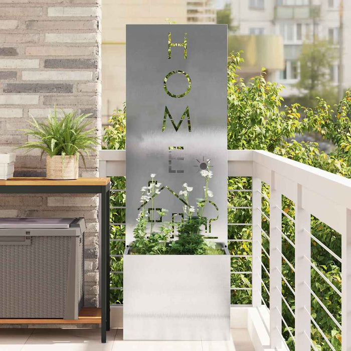 Schermo per privacy in giardino Traforo Argento 50 x 140 cm 876494