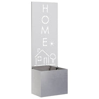 vidaXL Vaso da Giardino con Pannello Decorativo Argento 50 x 140 cm