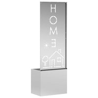 vidaXL Vaso da Giardino con Pannello Decorativo Argento 50 x 140 cm