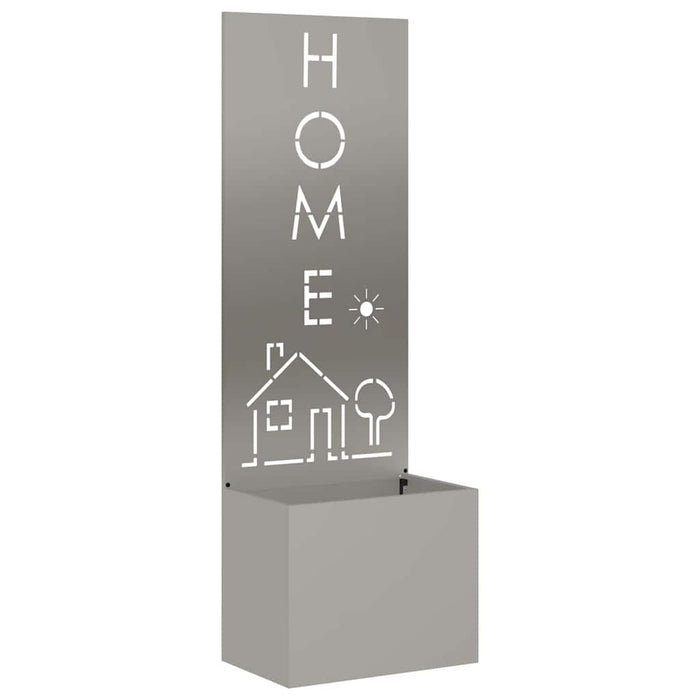 Vaso da Giardino con Pannello Decorativo Ruggine 50 x 140 cm 876496