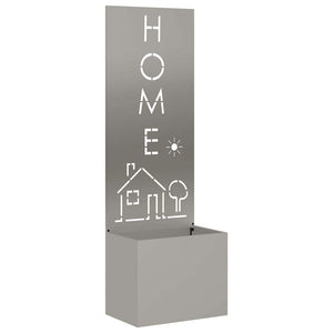 vidaXL Vaso da Giardino con Pannello Decorativo Ruggine 50 x 140 cm