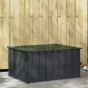 Scatola di Stoccaggio per Giardino Nero 101 x 82 x 50 cm 42011278