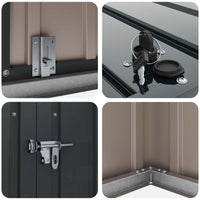 Scatola di Stoccaggio per Giardino Nero 101,5 x 82 x 100 cm 42011280