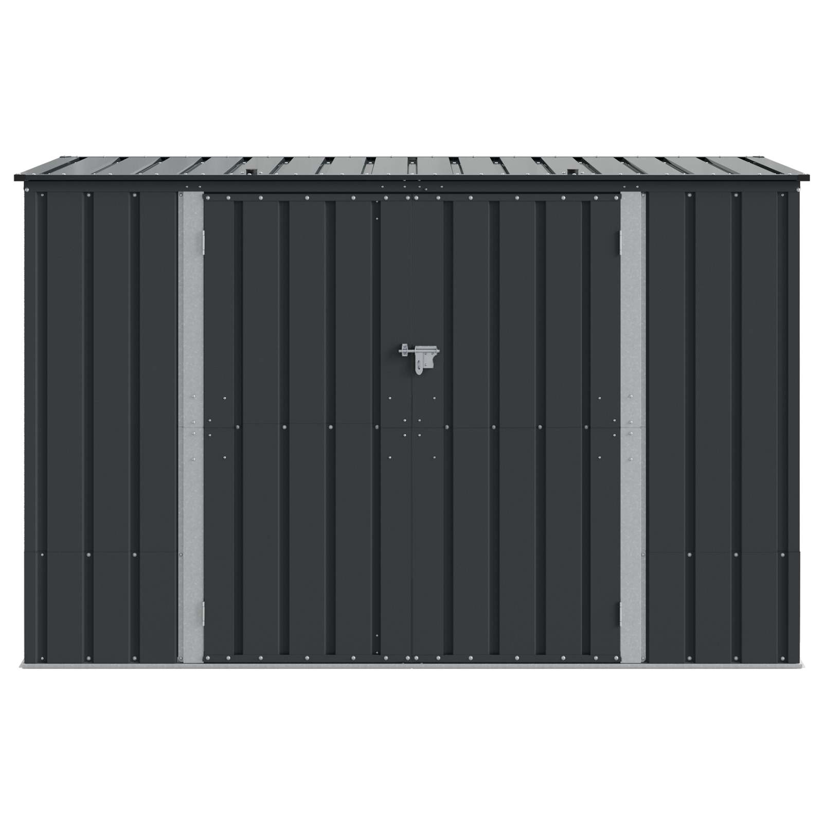 Scatola di Stoccaggio per Giardino Nero 214 x 82 x 132 cm 42011285