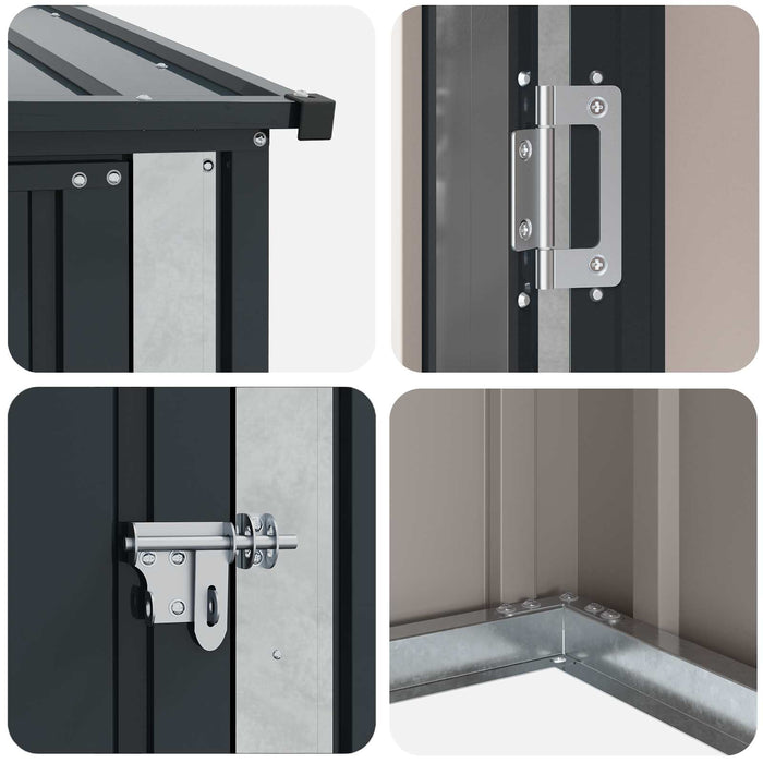 Casette da giardino Antracite 203 x 85,5 x 200 cm Metallo 42011303