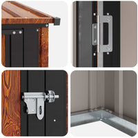 Casette da giardino Marrone 203 x 85,5 x 200 cm Metallo 42011304