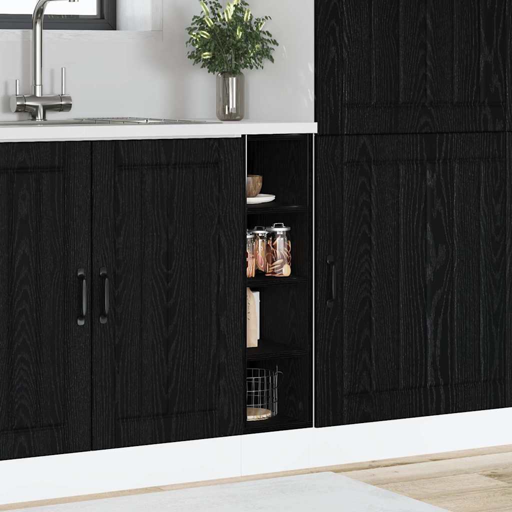 Base per Cucina Riga Rovere nero 20 x 44,5 x 81,5 cm 876649