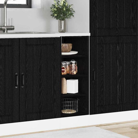 Base per Cucina Riga Rovere nero 30 x 44,5 x 81,5 cm 876650