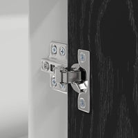 Mobile Base d'Angolo per Cucina con porta Riga Rovere nero 876721