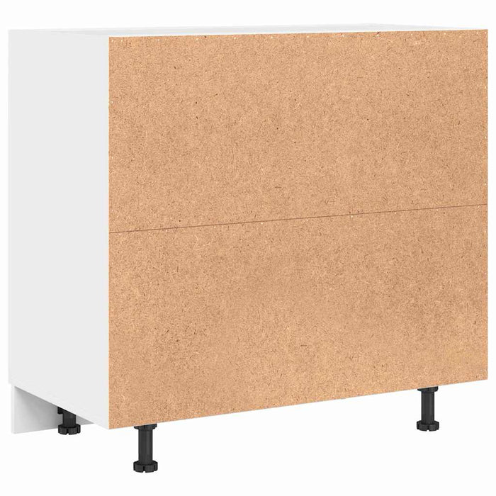 Mobile Base d'Angolo per Cucina con porta-Base da Cucina Riga Rovere nero