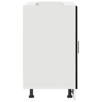 Mobile Base d'Angolo per Cucina con porta-Base da Cucina Riga Rovere nero