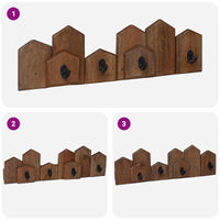 Gruccia Marrone 48 x 8 x 15 cm Legno di Mogano Massello 42012356