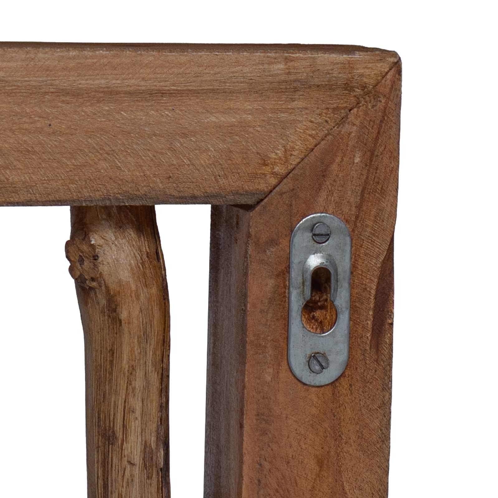 Gruccia Marrone 50 x 11 x 25 cm Legno di Mogano Massello 42012360