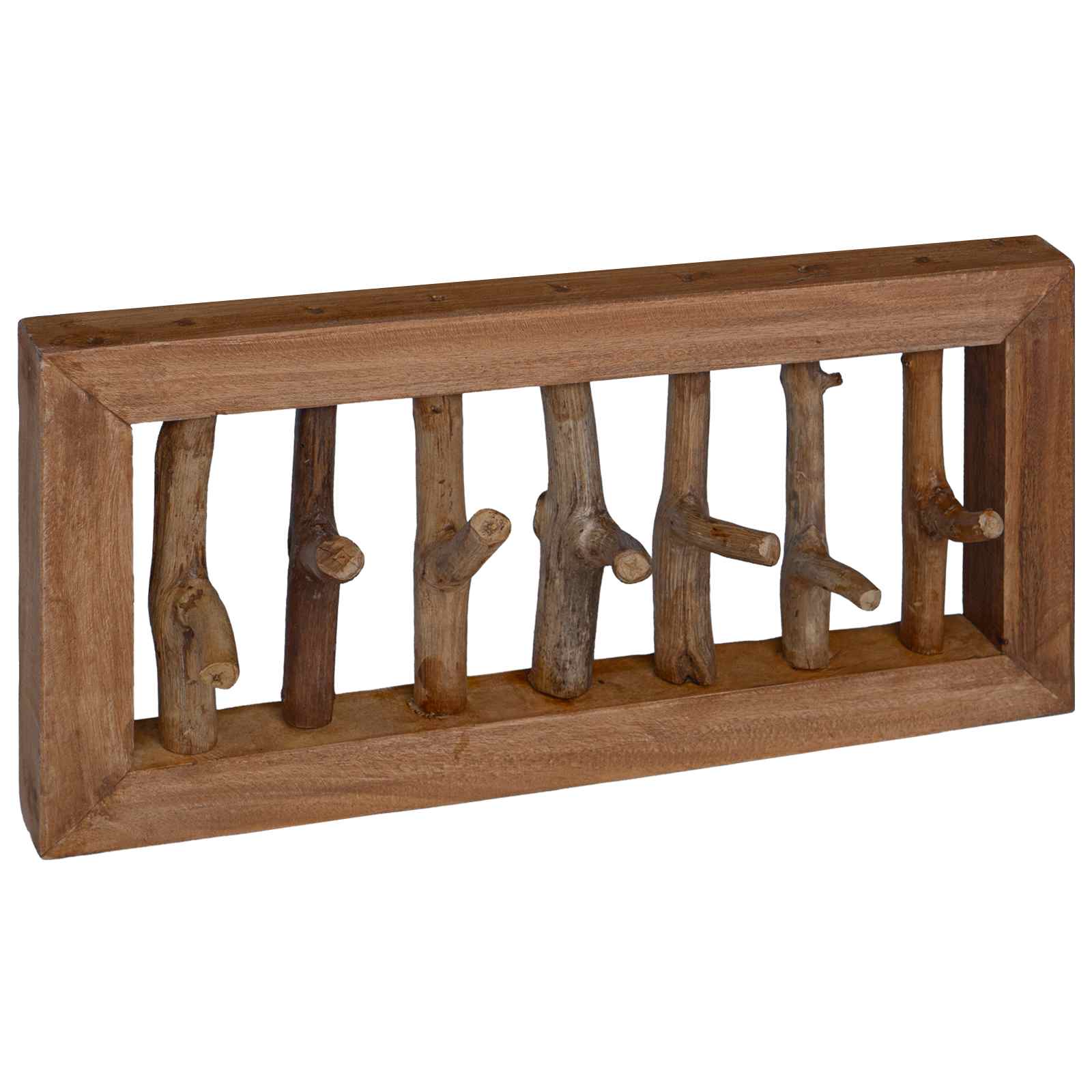 Gruccia Marrone 50 x 11 x 25 cm Legno di Mogano Massello 42012360