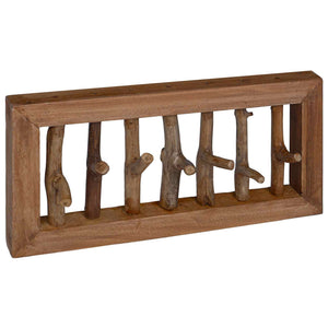 Gruccia Marrone 50 x 11 x 25 cm Legno di Mogano Massello 42012360