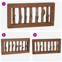 Gruccia Marrone 50 x 11 x 25 cm Legno di Mogano Massello 42012360