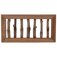 Gruccia Marrone 50 x 11 x 25 cm Legno di Mogano Massello 42012360