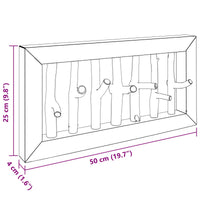 Gruccia Marrone 50 x 11 x 25 cm Legno di Mogano Massello 42012360