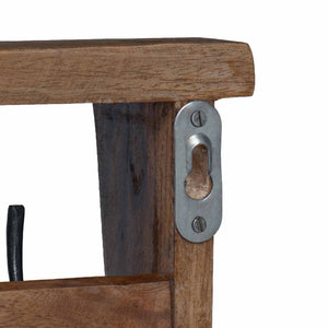 Gruccia Marrone 50 x 10 x 14 cm Legno di Mogano Massello 42012379