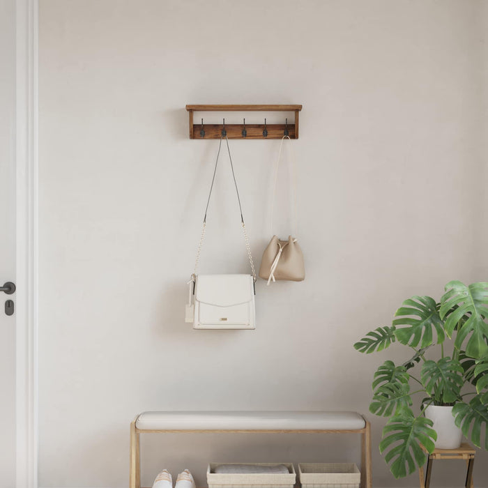 Gruccia Marrone 50 x 10 x 14 cm Legno di Mogano Massello 42012379