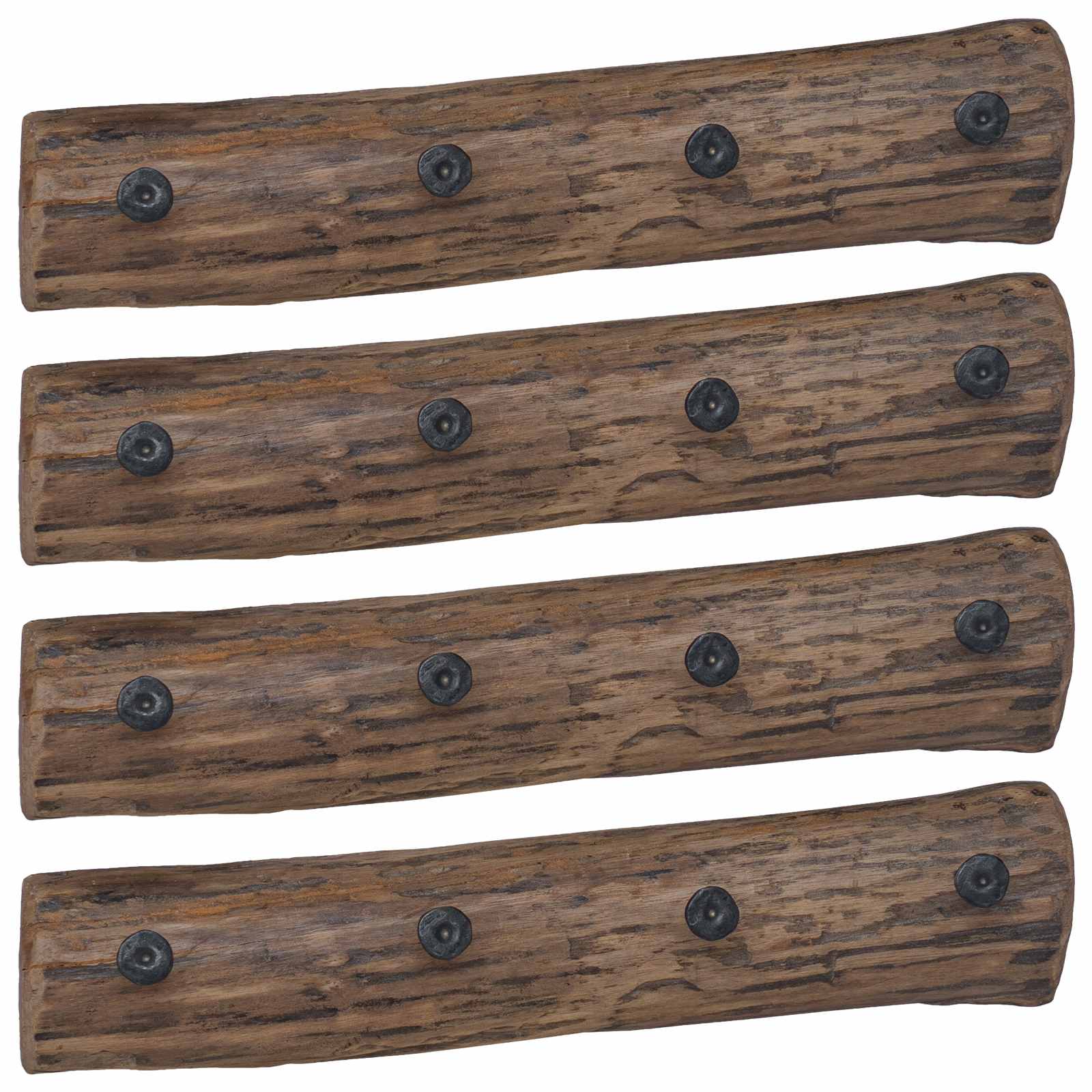 Gancio Marrone 50 x 8 x 12 cm Legno Recuperato Massello 42012380