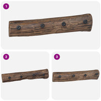 Gancio Marrone 50 x 8 x 12 cm Legno Recuperato Massello 42012380