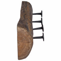 Gancio Marrone 50 x 8 x 12 cm Legno Recuperato Massello 42012380