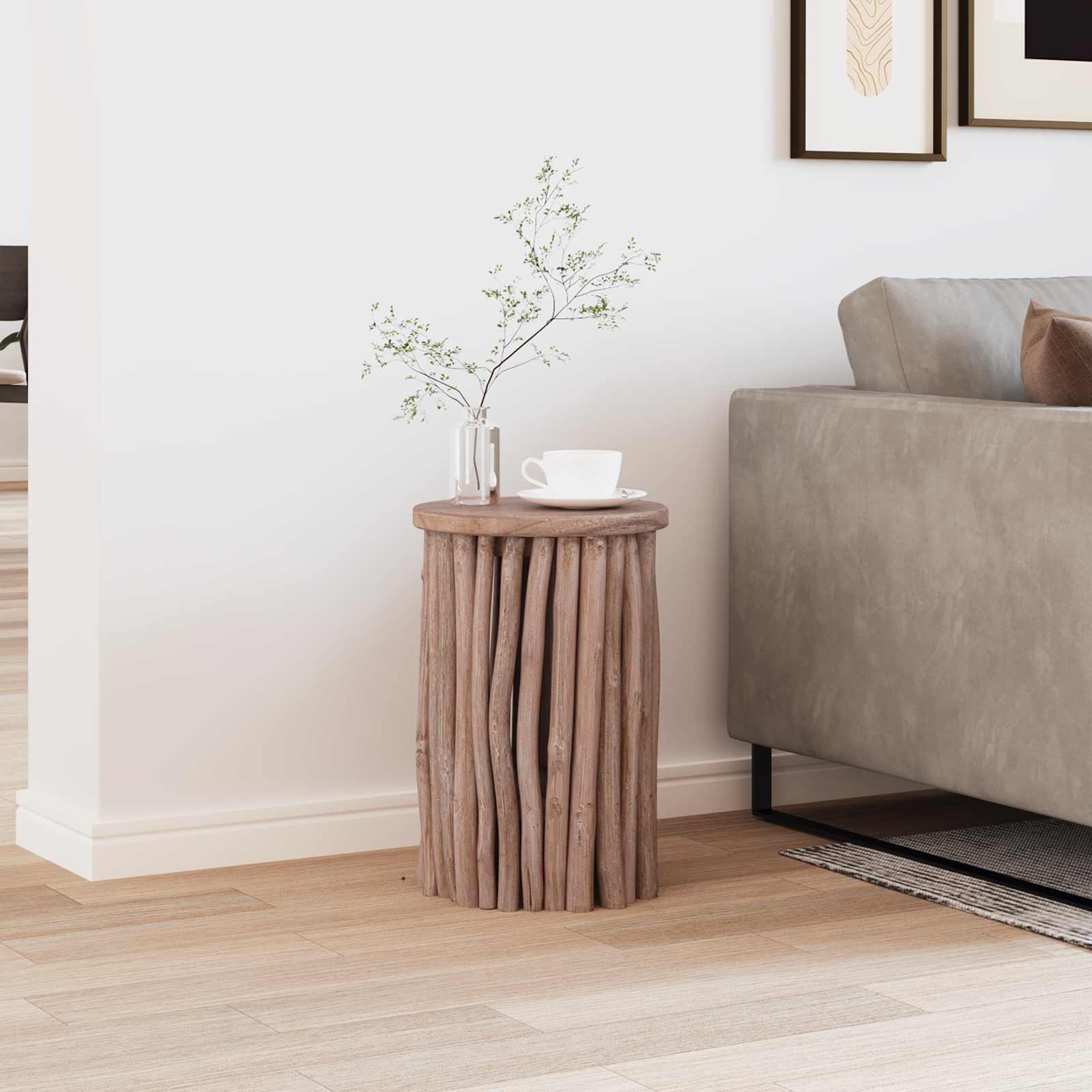 Pouf Naturale 30 x 30 x 45 cm Legno di teak solido 42012387