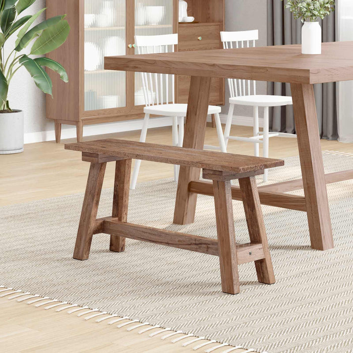 panchina Naturale 93 x 26 x 45 cm Legno di Mogano 42012395