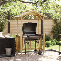 vidaXL Casetta per barbecue Marrone 133.5 x 63 x 200 cm