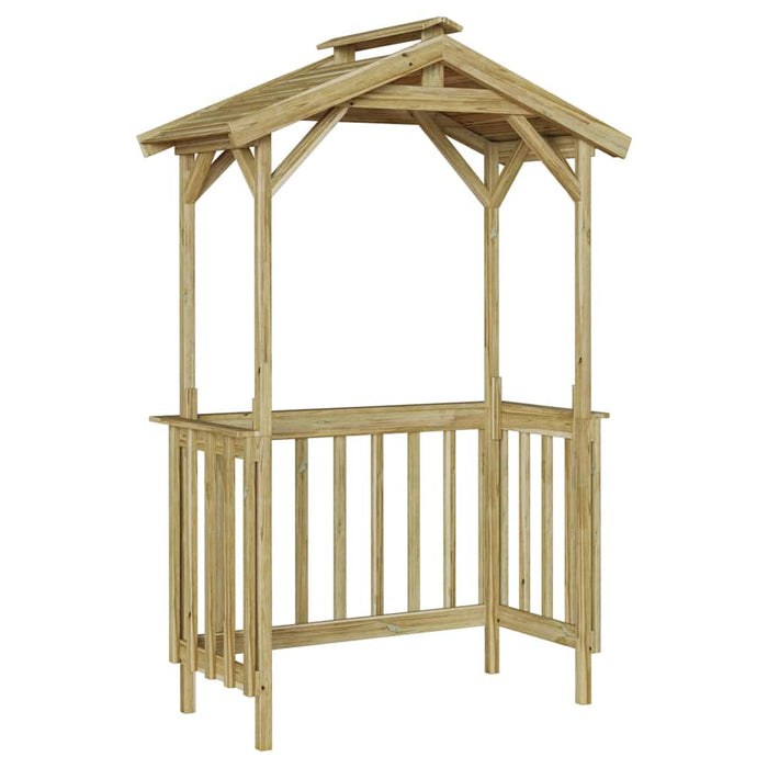 vidaXL Casetta per barbecue Marrone 133.5 x 63 x 200 cm