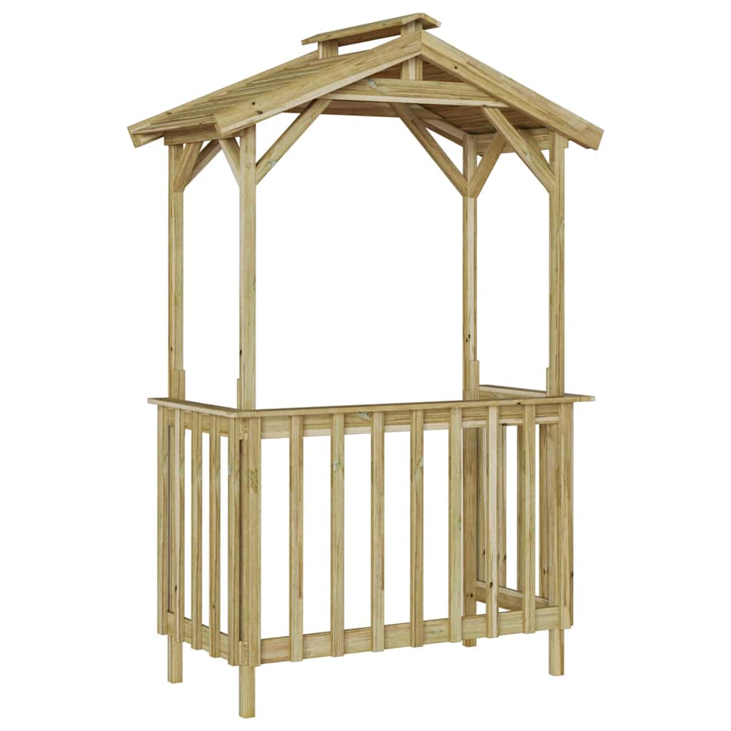 vidaXL Casetta per barbecue Marrone 133.5 x 63 x 200 cm