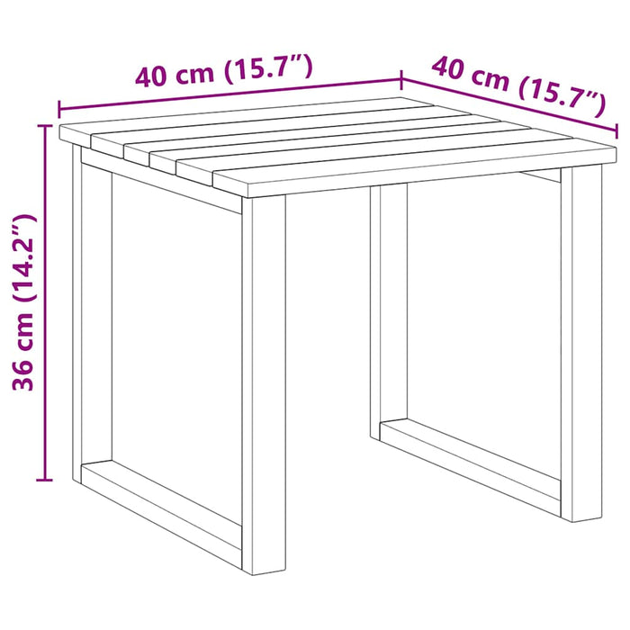 Tavolino  40 x 40 x 36 cm in legno di pino impregnato 42013038