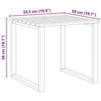 Tavolo per lettini , 50.5x50.5x46 cm, in pino impregnato. 42013039