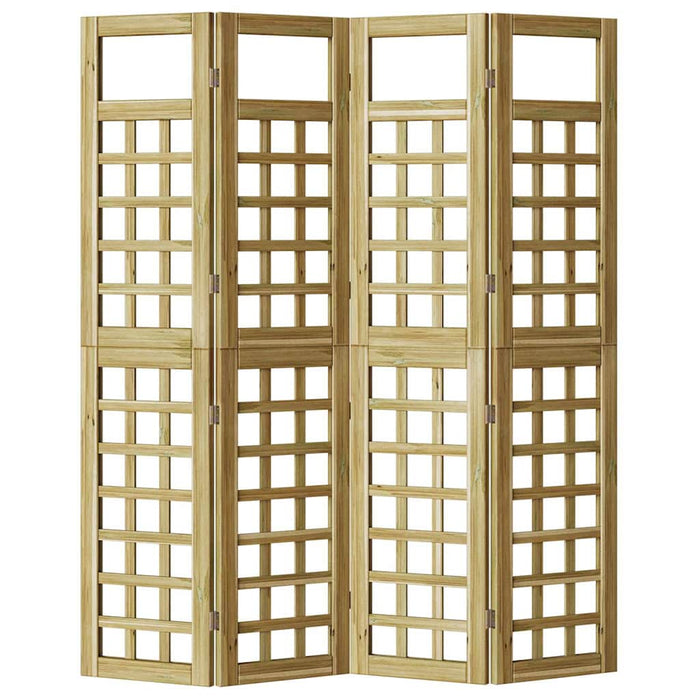 Schermo Privacy da Esterno  – 4 Pannelli in Legno di Pino Trattato 3385875
