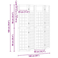 Schermo Privacy da Esterno  – 4 Pannelli in Legno di Pino Trattato 3385875