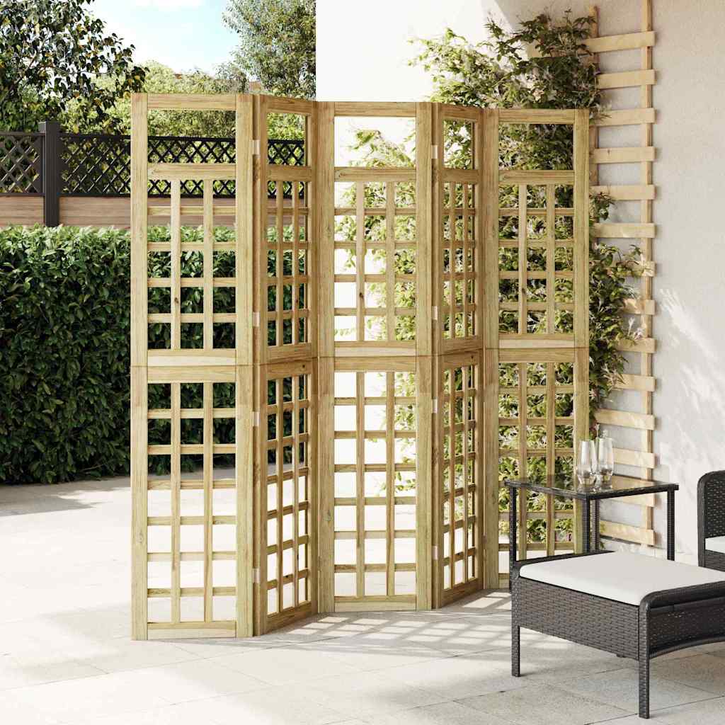 vidaXL Schermo di Privacy da Esterno 5 pcs Marrone 200 x 180 cm