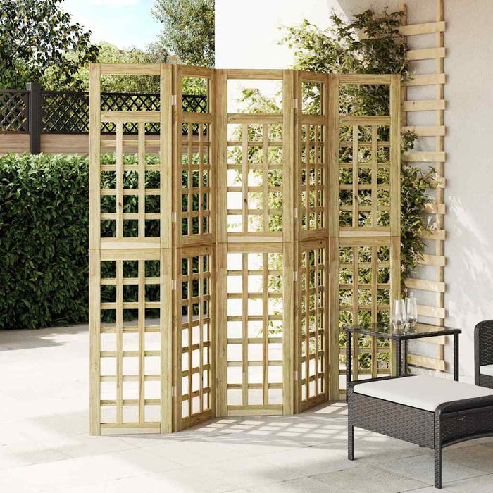 vidaXL Schermo di Privacy da Esterno 5 pcs Marrone 200 x 180 cm