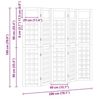 vidaXL Schermo di Privacy da Esterno 5 pcs Marrone 200 x 180 cm