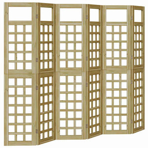 Schermo Privacy da Esterno , 6 Pannelli in Legno di Pino Trattato 3385877