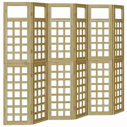 Schermo Privacy da Esterno , 6 Pannelli in Legno di Pino Trattato 3385877