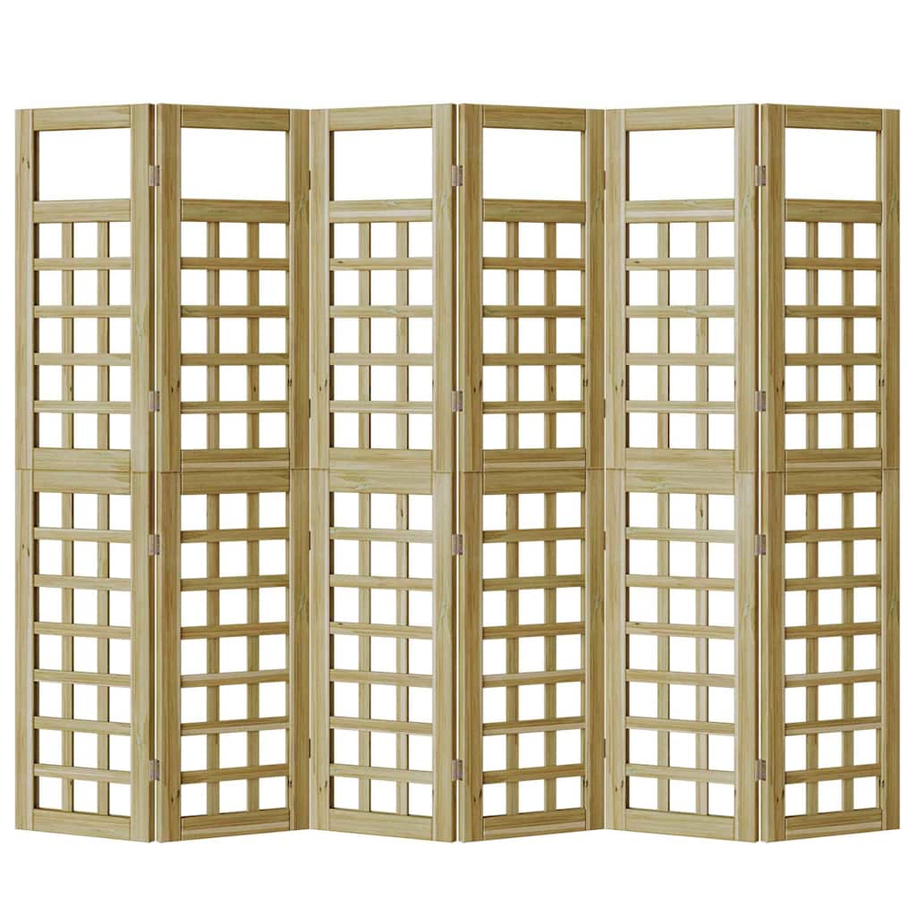 Schermo Privacy da Esterno , 6 Pannelli in Legno di Pino Trattato 3385877